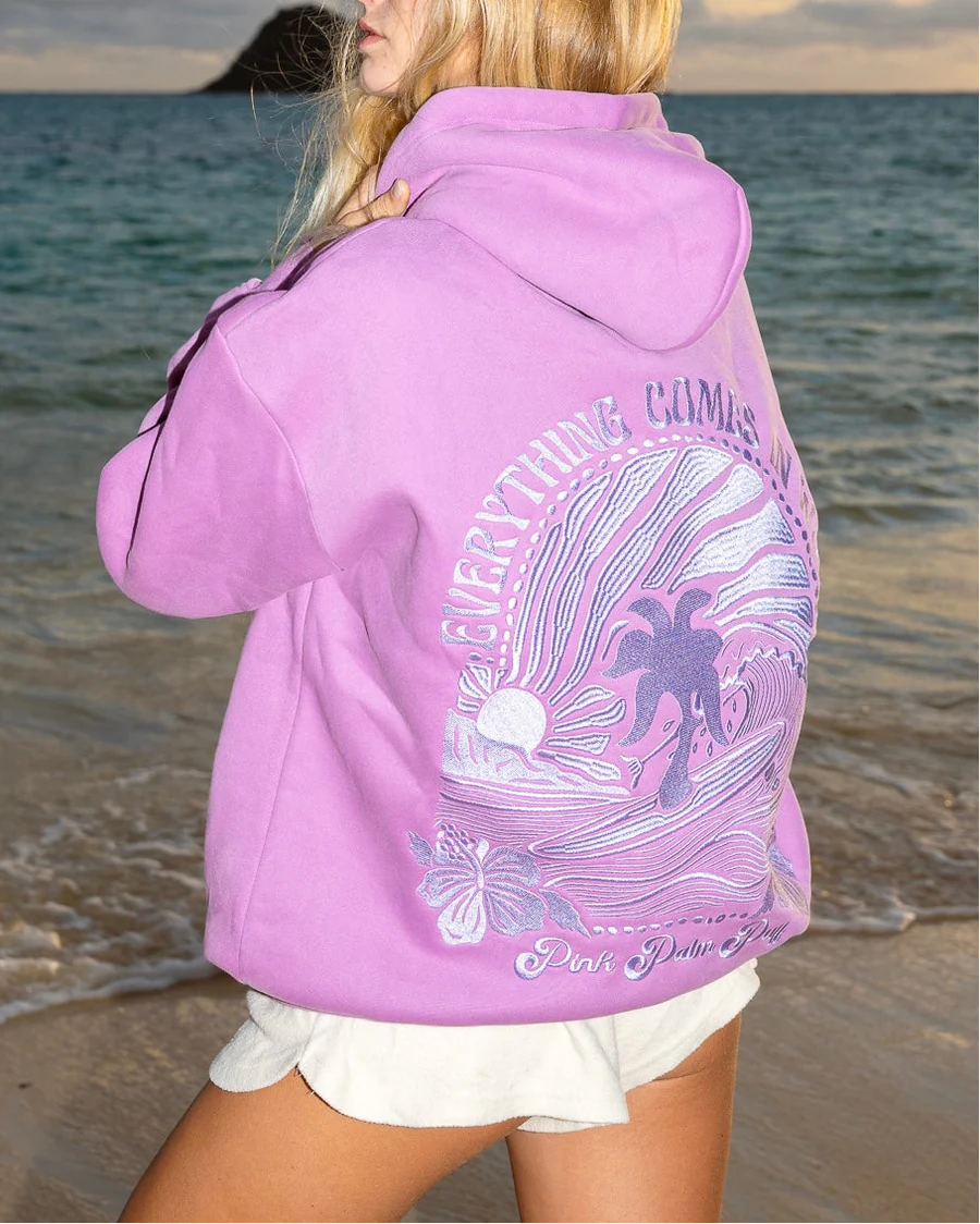 The Rise of the Pink Palm Puff Hoodie A Cozy Trend with Tropical Flair