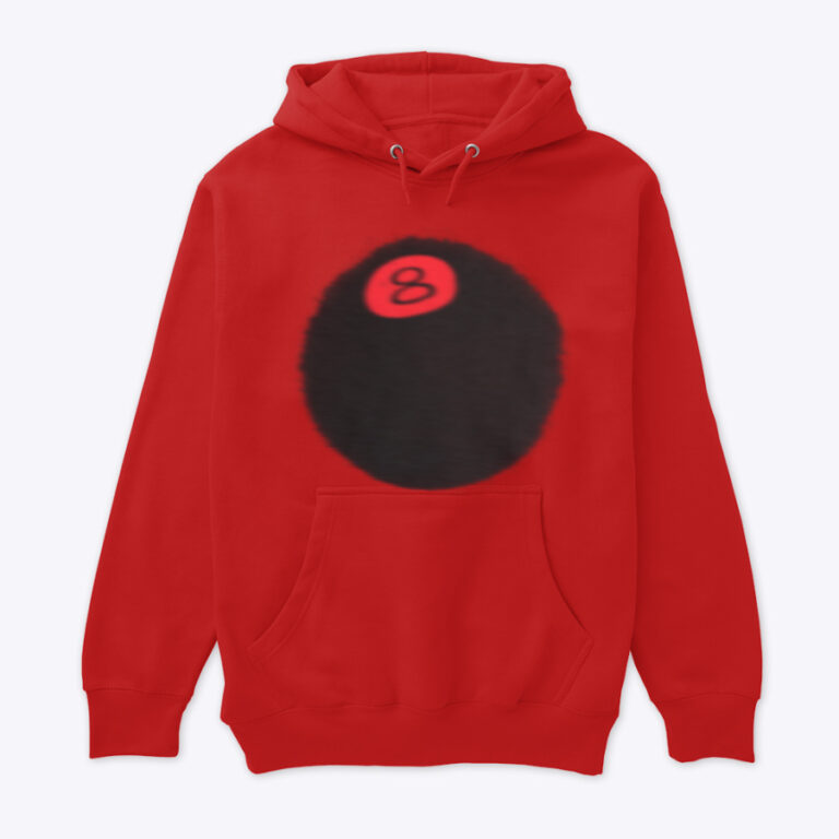 8 BALL HOODIE- FADE RED