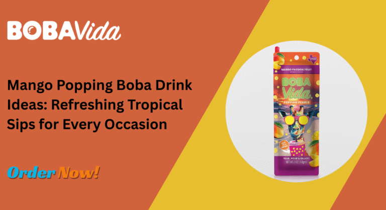 Mango Popping Boba Drink