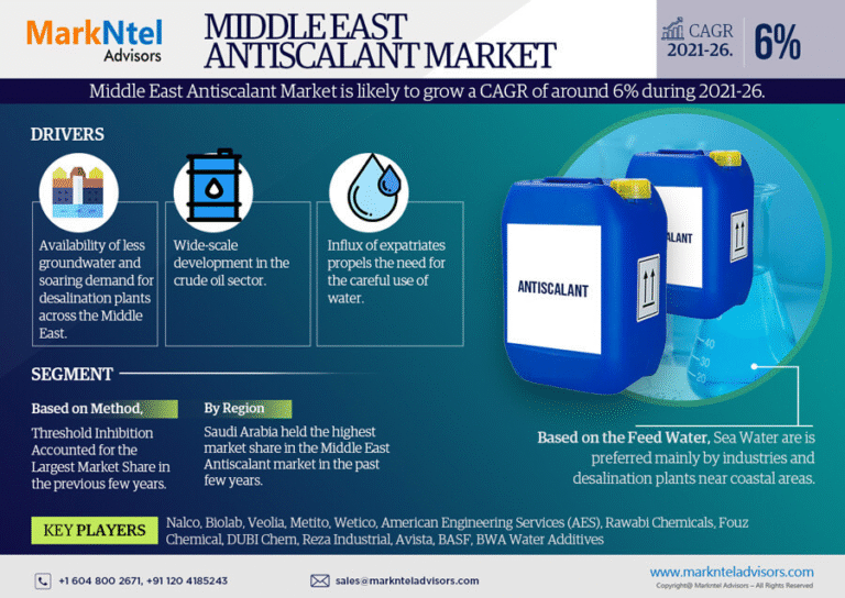 Middle East Antiscalant Market to Witness 6% CAGR Growth Amid Rising Demand and Innovation