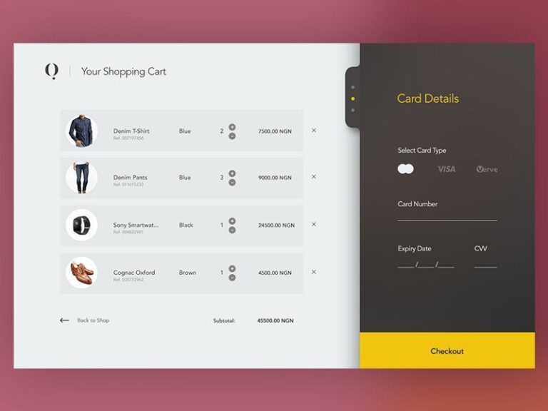 Shopping Cart Web Design