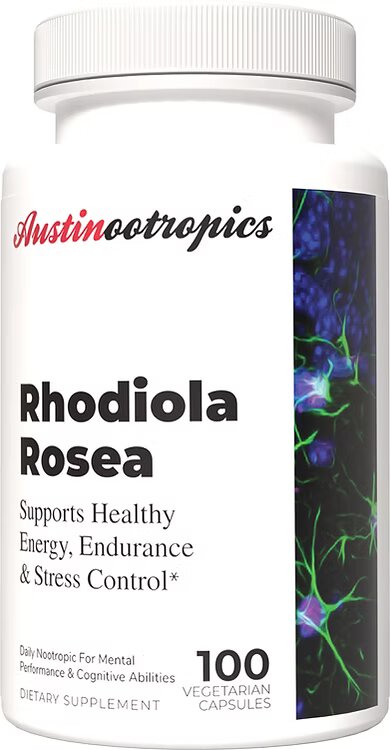 Rhodiola Rosea plant growing in natural environment, known for boosting energy, improving focus, and relieving stress