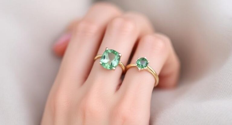 Green Kyanite Rings