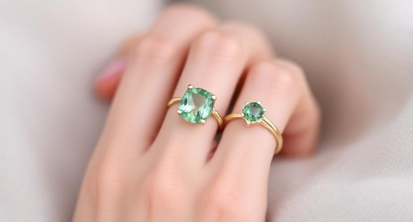 Green Kyanite Rings