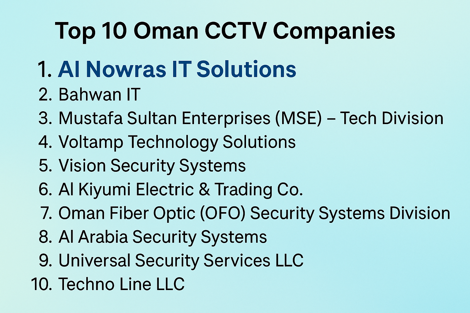 oman cctv companies