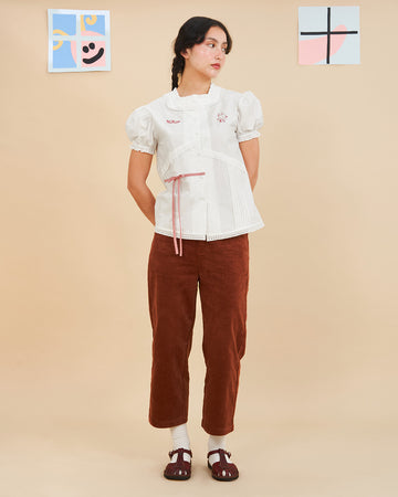frill top blouse